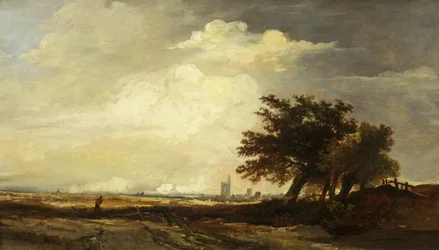 Táj templommal, 1839 körül (olaj, tábla)