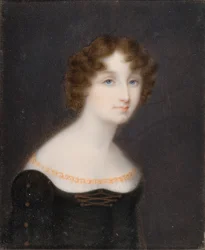 Georgina Elizabeth, Bradford 2. gróf feleségének (1792-1842) portréja, 1828-42 körül (olaj, vászon)