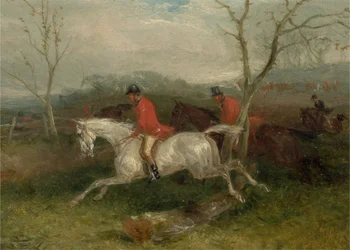Foxhunting: Coming to a Fence (Full Cry) (olaj, malomdeszka)