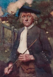 Illusztráció: Oliver Goldsmith A kihalt faluhoz (színes litó)