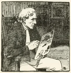 Illusztráció: Oliver Goldsmith A kihalt faluhoz (színes litó)
