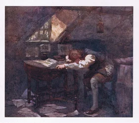 Te minden boldogságom és minden jaj forrása, eleinte szegénynek találtál, és így is tartasz (színes litho)