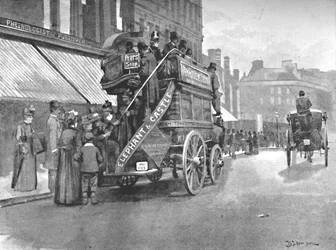 Új hídi piac – Küzdelem a buszért, 1891
