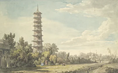 Kilátás a vadonra Kew-ben, 1763.