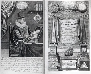 Francis Bacon Instauratio Magna előlapja és címlapja, 1640