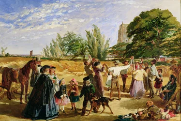 Szüreti jelenet Norfolkban: vázlat a „Hello Largesse”-hoz, 1861