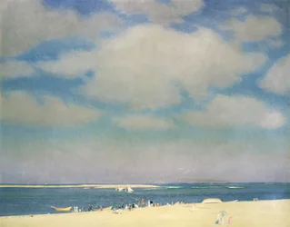 Tengeri táj homokos stranddal (The Beach at Chatham) 1915 körül (olaj, vászon)