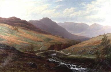 Elter Water és Langdale Pikes, Westmorland