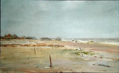 Beach Scene (olaj a panelen)