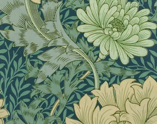 William Morris krizantémos tapétamintája