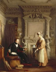 Art collector John Sheepschanks and a domestic servant