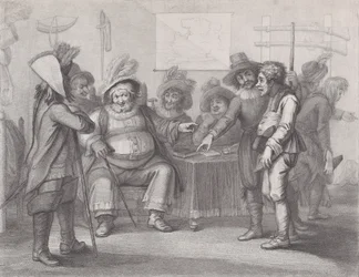 Falstaff a Justice Shallow-nál az újoncok összegyűjtése Shakespeare, Henry IV, ... rész, 1792. június 1.