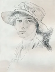 Ceruzával készült portrétanulmány, 1932. század XX