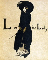 L: Lady, illusztráció az „An Alphabet”-ből, kiadó: William Heinemann