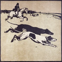 Február hónap: Hare Coursing, „Tizenkét sport almanachjából”, Rudyard Kipling szavaival, először William Heineman adta ki