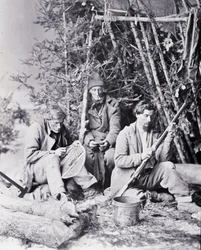 A Csapdázó élete Kanadában, fotó: Nottman, 1890 körül.