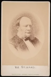 Carl Wilhelm Siemens portréja 1823-1883, 1876 előtt.
