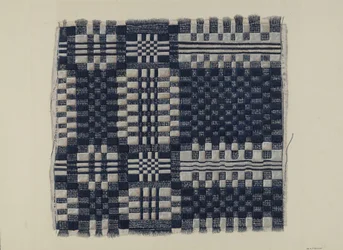 Kék-fehér szőttes, c. 1937.