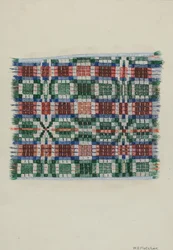 Kézzel szőtt takaró, c. 1937.