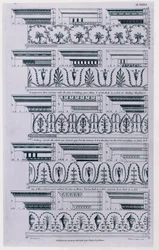 Párkánytervek, William Pain (kb. 1730-kb. 1790) adta ki 1788-ban. 1783-as fekete-fehér metszet