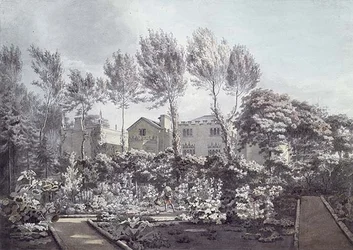 The Garden at Strawberry Hill, 1780 körül (akvarell, papír)