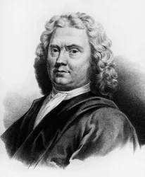Herman Boerhaave (1668-1738) holland orvos, vegyész és botanikus portréja, metszet