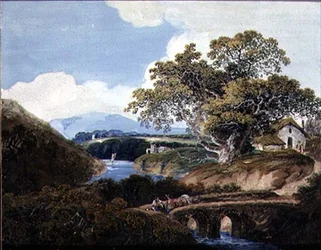 Devonshire-i táj, 1780 körül (gouache, papír)