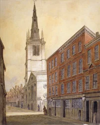 Szent Margaret Pattens templom, Eastcheap, London City, 1815.