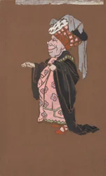 Csúnya hercegnő (jelmezterv az Alice Csodaországban című filmhez, 1915)