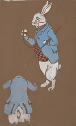 Fehér nyúl (jelmezterv az Alice Csodaországban című filmhez, 1915)