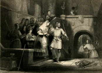 "De Burgh grófnő megmentése a Montgomery kastélyból", 1836