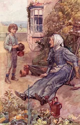 David és nagynénje, előlap Charles Dickens „David Copperfield” című művéből