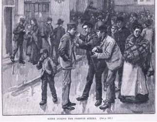 Jelenet a Preston Strike idején 1856-ban