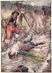 "Ma egy ember elesett, aki becsületet tett az embernek", illusztráció Mary MacGregor "The Story of France Told to Boys and Girls" című könyvéből, 1920.