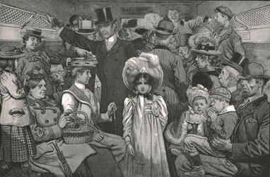 Érkezés a koronázási menet megtekintésére, 1902.