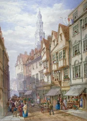 Régi házak a Wych Street-en, Westminster, London, 1873