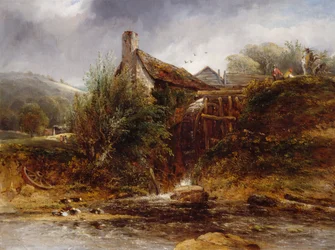 Old Water Mill, Észak-Wales, 1830-1860.