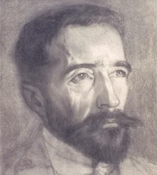 Joseph Conrad (1857-1924) portréja (litho)
