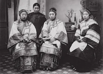 Kínai nők, 1880 körül (albumnyomat)