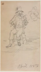 A hegedűs koldus, 1853.