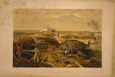 A Redan belseje a bal oldaláról, 1855