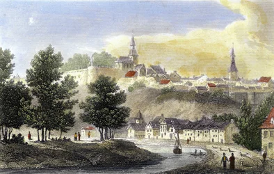 A Dinan Múzeumban őrzött Skelton (19. század) képe Dinanról (Cote d
