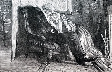 Egy idős házaspár. Szerző: William Small (1843-1929) angol illusztrátor. 1880 (metszet)