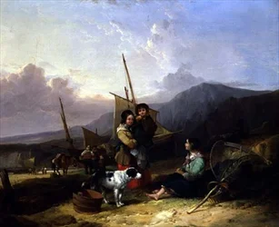 Fisherfolk a tengerparton