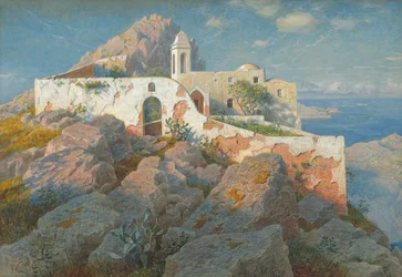 Santa Maria a Cetrella, Anacapri, 1892 körül (grafitra festett akvarell és gouache)