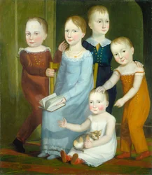 A Budd család öt gyermeke, 1818 körül (olaj, vászon)
