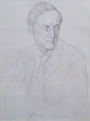 Sir Henry John Newbolt (1862-1938) költő portréja, 1898 (ezüstpont papíron)