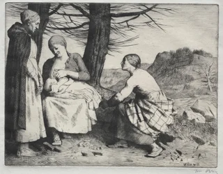 Nő és gyermek, c. 1886.