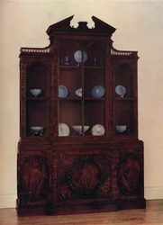 Mahagóni üvegfrontos tok, c1760