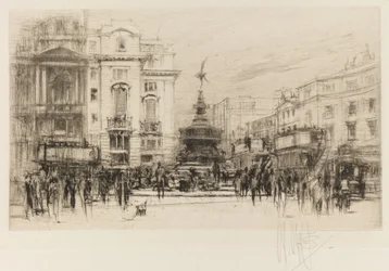 Londoni díszlet: Piccadilly Circus a Criterion Színházzal, 1924.